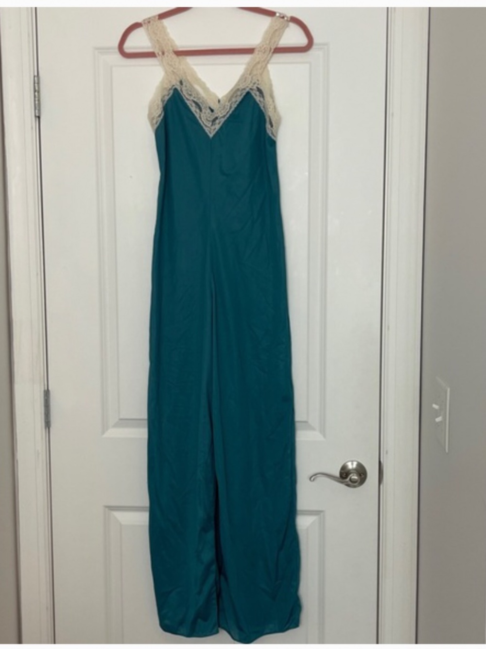 Vintage Nylon Wide Leg Jumpsuit Sleepwear Queen’s Way to Fashion 100% Nylon